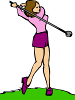 womens golf clubs cartoon image